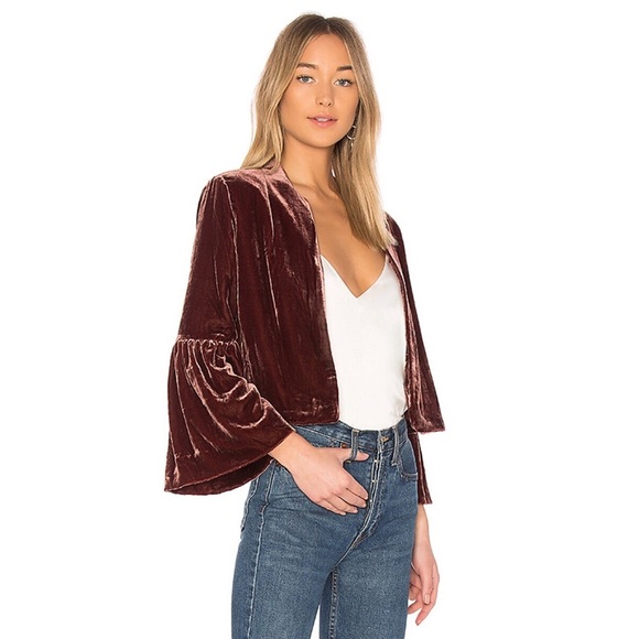 ✖️SOLD✖️Ulla Johnson Mara Velvet Jacket in Puce - Picture 2 of 7